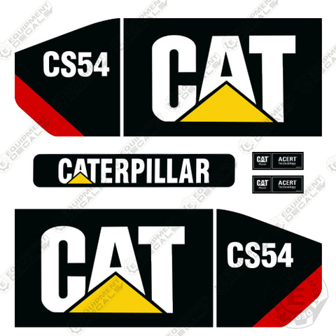 Fits Caterpillar CS54 Vibratory Roller Decals