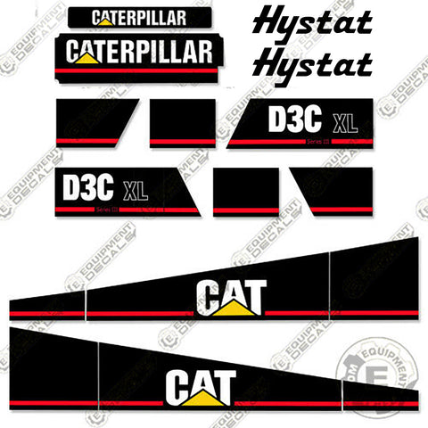 Fits Caterpillar D3C Series III XL Dozer Decal Kit
