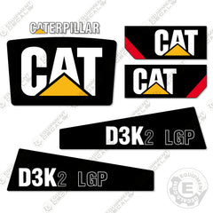 Fits Caterpillar D3K2 LGP Decal Kit Dozer (Newer Style)