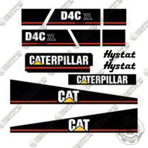 Fits Caterpillar D4C XL Series 3 Dozer Equipment Decals