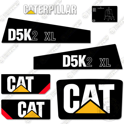 Fits Caterpillar D5K2 XL Dozer Decal Kit (Style 2)