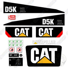 Fits Caterpillar D5K XL Dozer Exterior Decal Kit