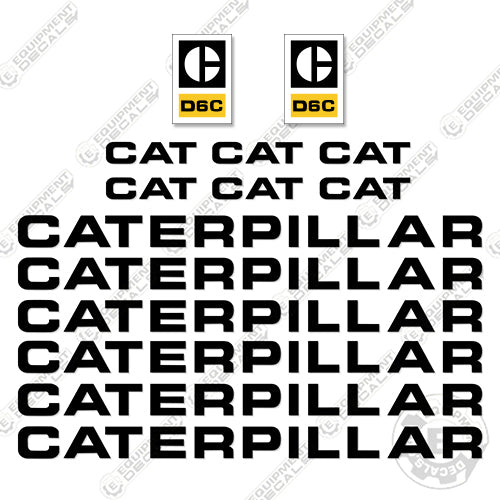 Fits Caterpillar D6C Decal Kit Dozer
