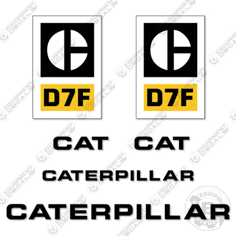 Fits Caterpillar D7F Decal Kit Dozer