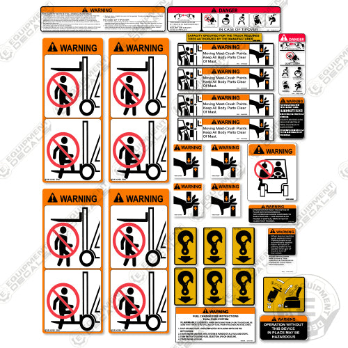 Fits Caterpillar Forklift Safety Decal Package