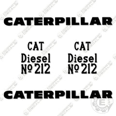 Fits Caterpillar No. 212 Decal Kit Motor Grader - Scraper
