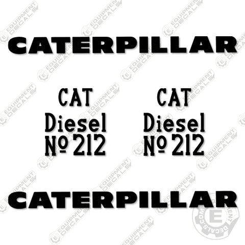 Fits Caterpillar No. 212 Decal Kit Motor Grader - Scraper