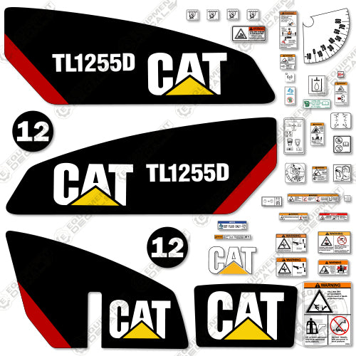 Fits Caterpillar TL1255D Decal Kit Telescopic Forklift