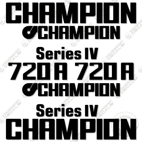 Fits Champion 720A Decal Kit - Motor Grader