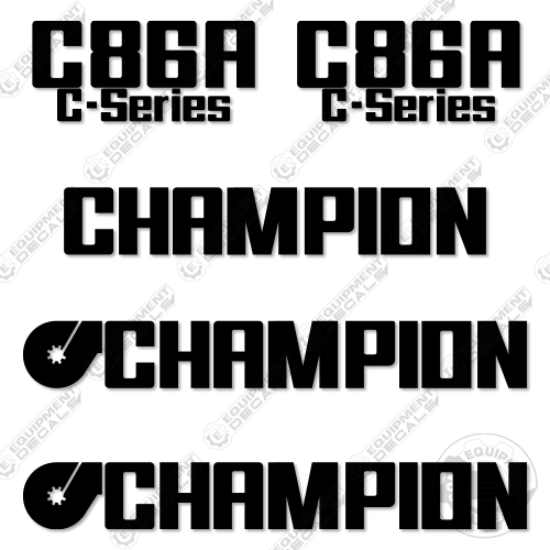 Fits Champion C86A Decal Kit Logo Decals - 3M VINYL!