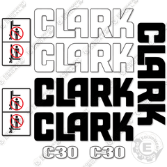 Fits Clark C 30 Forklift Decal Kit