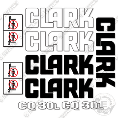 Fits Clark CQ 30L Forklift Decal Kit