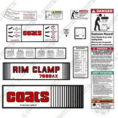 Fits Coats 7060AX Decal Kit Rim Clamp