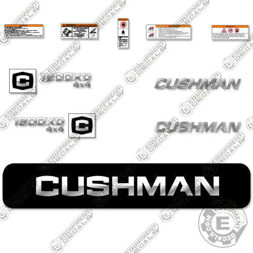 Fits Cushman 1600 XD Decal Kit Utility Vehicle