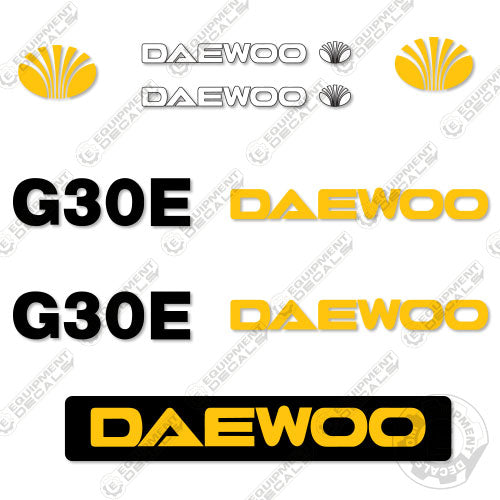 Daewoo Sticker Design Fits Daewoo G30E Forklift Decal Kit – Equipment Decals
