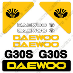 Fits Daewoo G30S Forklift Decal Kit
