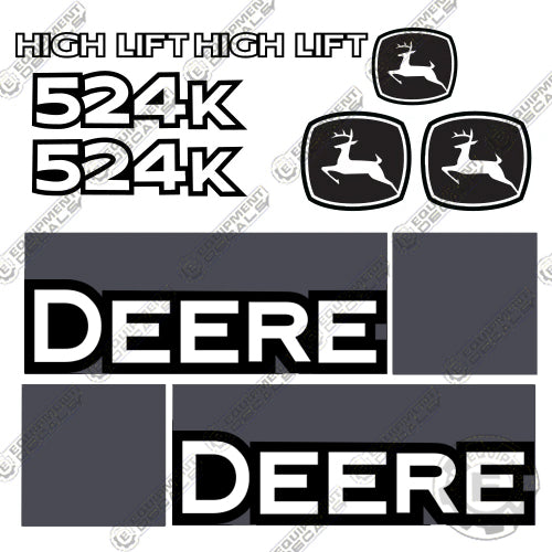 Fits John Deere 524K Decal Kit High Lift Wheel Loader