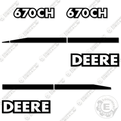 Fits Deere 670HC Decal Kit Motor Grader