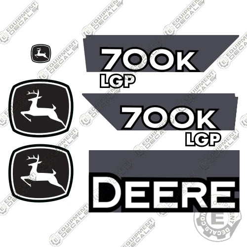Fits John Deere 700K Dozer Crawler Decal Kit (Version 1)