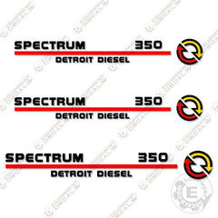 Fits Detroit Diesel Spectrum 350 Generator Decal Kit