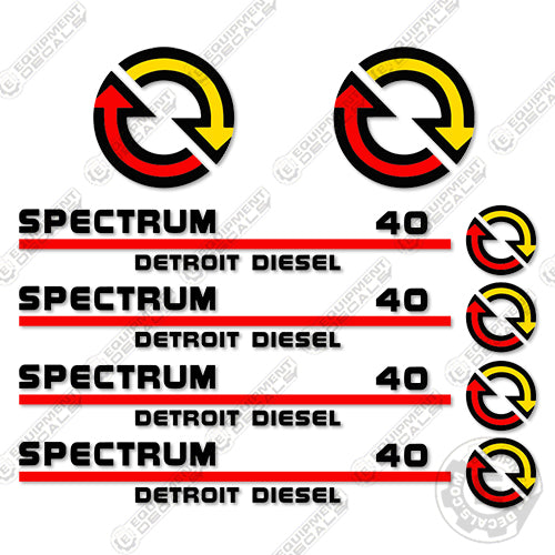 Fits Detroit Diesel Spectrum 40 Generator Decal Kit