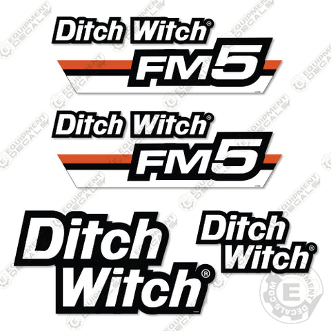 Fits Ditch Witch FM5 Decal Kit Mixing Tank
