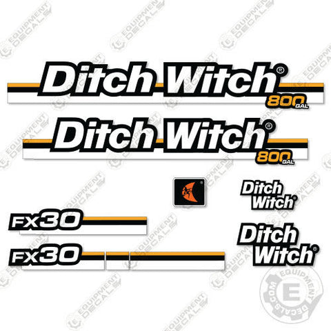 Fits Ditch Witch FX 30 (800 Gallon) Decal Kit