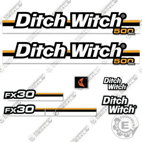 Fits Ditch Witch FX 30 (500 Gallon) Decal Kit