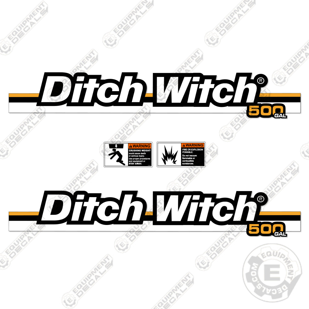 Fits Ditch Witch 500 Gallon Tank Decals