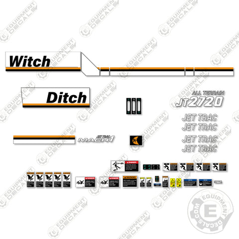 Fits Ditch Witch JT2720AT Mach1 Decal Kit Directional Drill