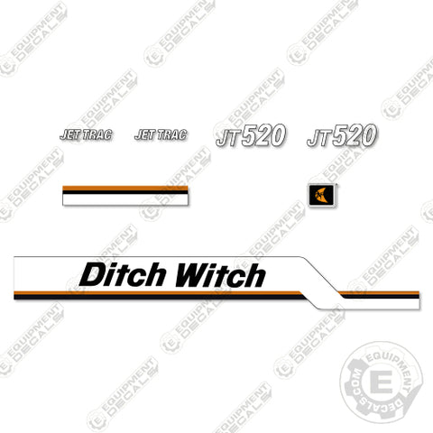 Fits Ditch Witch JT520 Decal Kit Directional Drill (OLDER)
