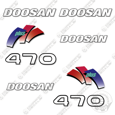 Fits Doosan 470 Plus Decal Kit Skid Steer