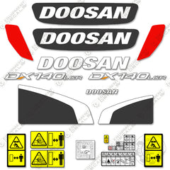 Fits Doosan DX140LCR-5 Decal kit Excavator