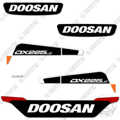 Fits Doosan DX225LC-5 Decal Kit Excavator