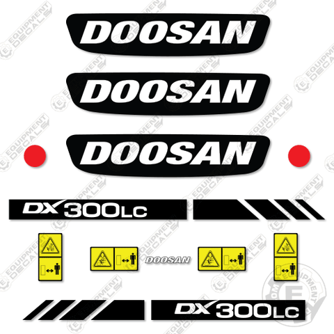 Fits Doosan DX300LC Decal Kit Excavator