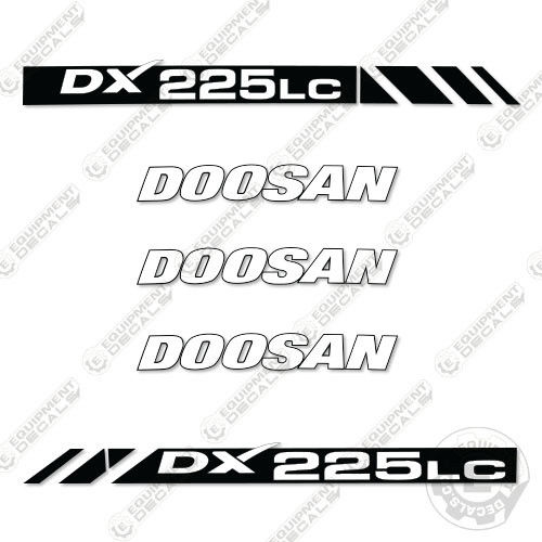 Fits Doosan DX 225 LC Excavator Equipment Decals