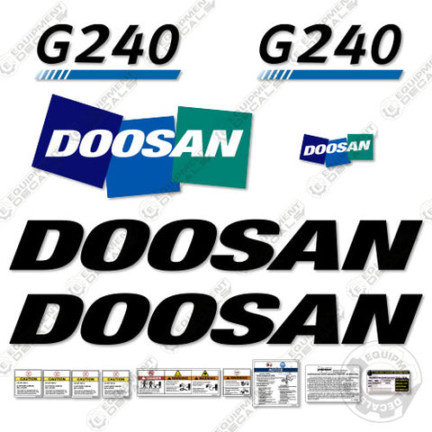Fits Doosan G240 Decal Kit Compressor