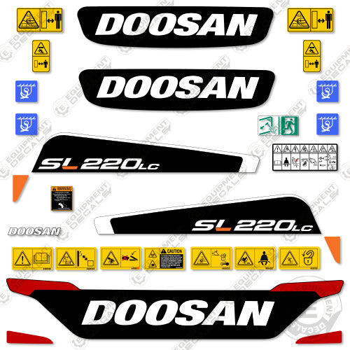 Fits Doosan SL220LC Decal Kit Excavator (CUSTOM)