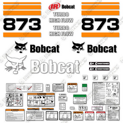 Fits Bobcat 873 Skid Steer Decal Kit