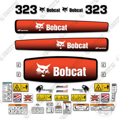 Fits Bobcat 323 Mini Excavator Decal Replacement Kit