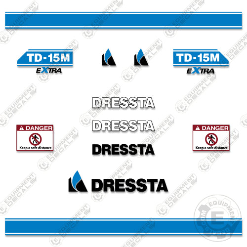 Fits Dressta TD-15M Extra Decal Kit Dozer – Equipment Decals