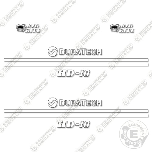 Fits Duratech HD-10 Decal Kit Tub Grinder