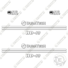 Fits Duratech HD-10 Decal Kit Tub Grinder