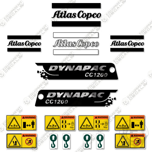Fits Dynapac CC1200 Decal Kit Roller – Equipment Decals