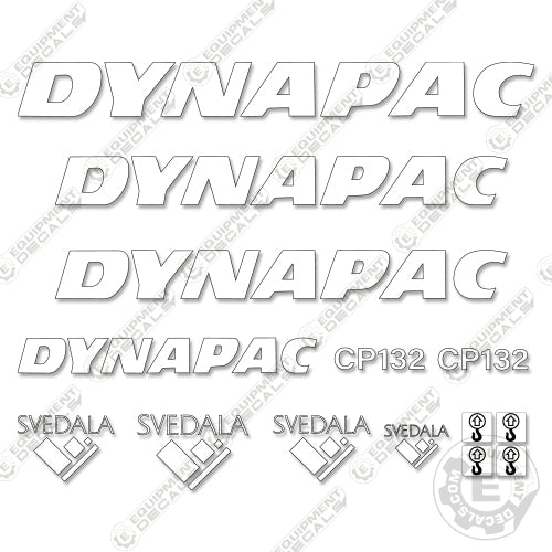 Fits Dynapac CP132 Decal Kit Roller Replacement Stickers