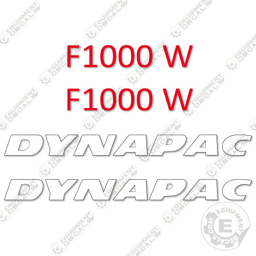 Fits Dynapac F 1000 W Decal Kit Asphalt Paver