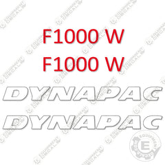 Fits Dynapac F 1000 W Decal Kit Asphalt Paver