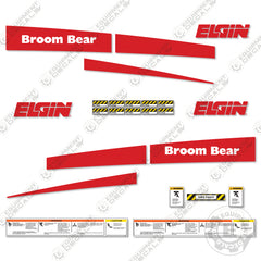 Fits Elgin Broom Bear Decal Kit Vacuum Sweeper