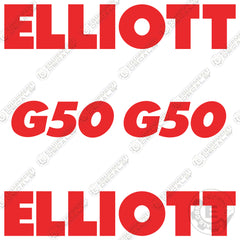 Fits Elliot G50 Decal Kit Crane Truck