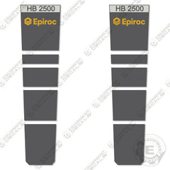Fits Epiroc HB2500 Decal Kit Hammer